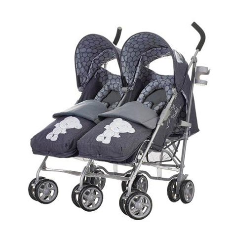 Tiny Tatty Teddy Me to You Bear Deluxe Denim Twin Stroller & Footmuff £299.99